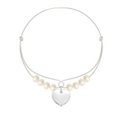 Bransoletka Adele z sercem srebrna. Szare bransoletki Lilou, srebrne. Za 256.00 zł.