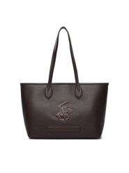 Beverly Hills Polo Club Torebka CWBEO-BHPC-L-006-10 Brązowy ciemny. Brązowe shopper Beverly Hills Polo Club, bez wzorów, ze skóry, bez dodatków. Za 229.99 zł.