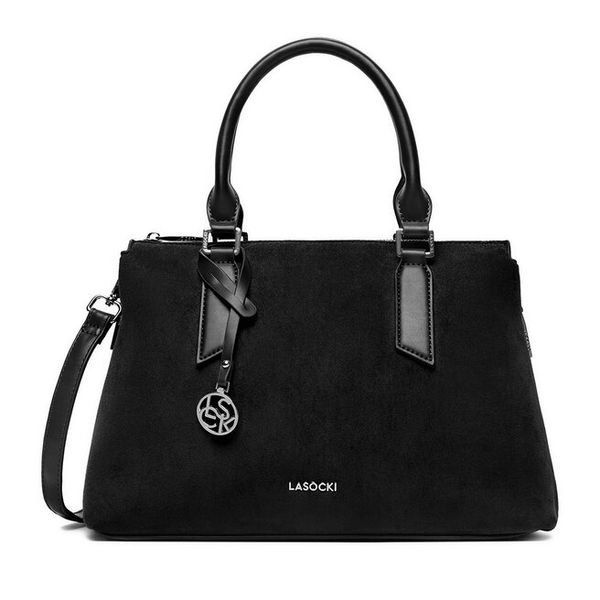 Torebka Lasocki. Czarne torebki klasyczne Lasocki, bez wzorów, bez dodatków. Za 219.99 zł.