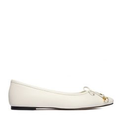 Baleriny GINO ROSSI. Białe baleriny Gino Rossi, bez wzorów, bez obcasa. Za 329.99 zł.