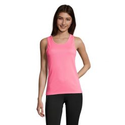 Damski Sportowy Podkoszulek. Czerwone koszulki sportowe SOL'S, bez wzorów, bez ramiączek. Za 37.99 zł.