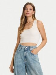 Guess Top V5BP05 Z3JD2 Beżowy Slim Fit. Brązowe topy Guess, xs, z aplikacjami, z syntetyku, bez kołnierzyka, bez ramiączek. Za 269.99 zł.