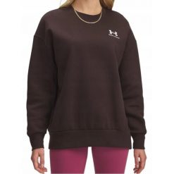 Bluza na co dzień Damska Under Armour Sportowa Wygodna Dresowa Dłuższa. Brązowe bluzy Under Armour, bez wzorów, z dresówki, bez kaptura. Za 251.00 zł.