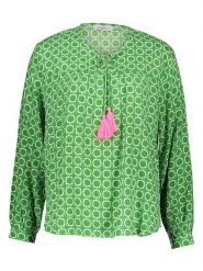 Zwillingsherz Bluzka "Yumi" w kolorze zielonym rozmiar: L/XL. Zielone bluzki Zwillingsherz, l, bez wzorów, z wiskozy, bez kołnierzyka, bez ramiączek. Za 127.65 zł.