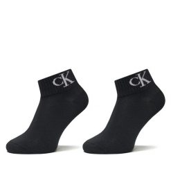 Skarpety długie Calvin Klein Jeans. Czarne skarpety Calvin Klein Jeans, bez wzorów, z jeansu. Za 59.99 zł.