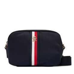 Torebka Tommy Hilfiger. Niebieskie listonoszki TOMMY HILFIGER, bez wzorów, bez dodatków. Za 369.99 zł.