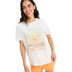 Koszulka z krótkim rękawem dla Kobiety OCEANREGULAR POSTER Biały. Białe koszulki sportowe Roxy, bez wzorów, z bawełny, bez ramiączek. Za 89.99 zł.