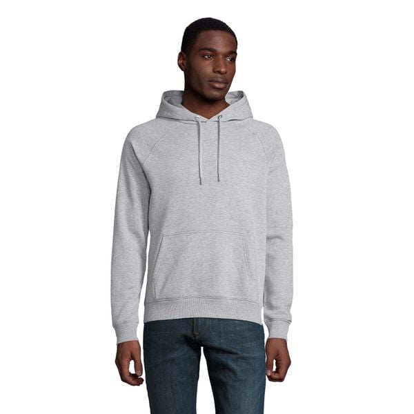 Bluza Unisex Stellar Melange Dla Dorosłych. Szare bluzy SOL'S, m, bez wzorów, z bawełny, z kapturem. Za 258.99 zł.