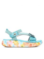 Laura Vita Sandały Nikito 01 Turkusowy. Niebieskie sandały Laura Vita, bez wzorów, ze skóry, bez obcasa, na płaskiej podeszwie, bez zapięcia. Za 439.99 zł.