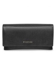 Puccini Etui "Fashion" w kolorze czarnym na okulary - 17 x 9 x 5 cm rozmiar: onesize. Czarne portfele Puccini, bez wzorów, z materiału. Za 79.77 zł.