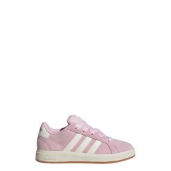 Kapcie ADIDAS GRAND COURT 00s K Rose. Białe obuwie domowe Adidas, bez wzorów, ze skóry, bez zapięcia. W wyprzedaży za 197.10 zł.
