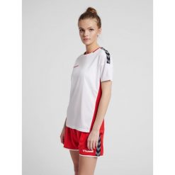 Hummel KOSZULKA DAMSKA T-shirt hmlAUTHENTIC POLY JERSEY WOMAN. Białe t-shirty Hummel, s, bez wzorów, z jersey, bez kołnierzyka, bez ramiączek. Za 85.00 zł.