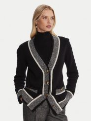 Luisa Spagnoli Kardigan Ceneriera 100206 Czarny Regular Fit. Czarne kardigany LUISA SPAGNOLI, m, bez wzorów, z wełny. Za 1,669.00 zł.