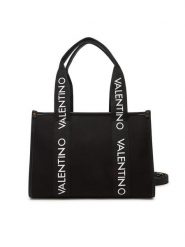 Valentino Torebka Candle VBS7DD01 Czarny. Czarne shopper Valentino, bez wzorów, z materiału, bez dodatków. Za 369.99 zł.