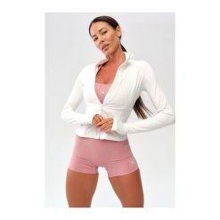 Damska bluza sportowa treningowa Rough Radical Zoya Zip. Białe bluzy ROUGH RADICAL, bez wzorów, bez kaptura. Za 179.90 zł.