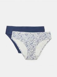 Bezszwowe bawełniane figi 2 pack - wielobarwny. Figi Sinsay, l, bez wzorów, z bawełny. Za 19.99 zł.