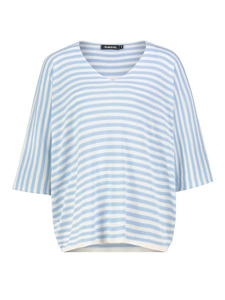 Sublevel Sweter w kolorze błękitno-białym rozmiar: M/L. Białe swetry Sublevel, l, bez wzorów, bez ramiączek. Za 122.96 zł.