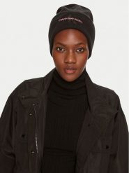 Calvin Klein Czapka Mono Logo Embro K60K612668 Czarny. Czarne czapki Calvin Klein, bez wzorów, z bawełny. Za 219.99 zł.