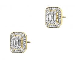 Kolczyki z żółtego złota z diamentami - 0,33 ct - próba 585. Żółte kolczyki Apart, z diamentem, złote. Za 3,690.00 zł.