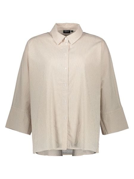 ONLY Koszula w kolorze beżowym rozmiar: XL. Brązowe koszule Only, xl, bez wzorów, z bawełny, bez kołnierzyka, bez ramiączek. Za 98.95 zł.