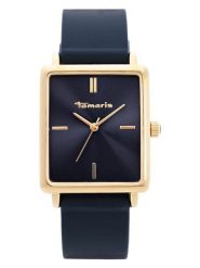 Tamaris Zegarek kwarcowy w kolorze złoto-granatowym rozmiar: onesize. Niebieskie, analogowe zegarki Tamaris, metalowe. Za 130.99 zł.