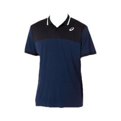 Polo Asics Court. Niebieskie koszulki polo Asics, bez wzorów, bez kołnierzyka, bez ramiączek. Za 223.50 zł.