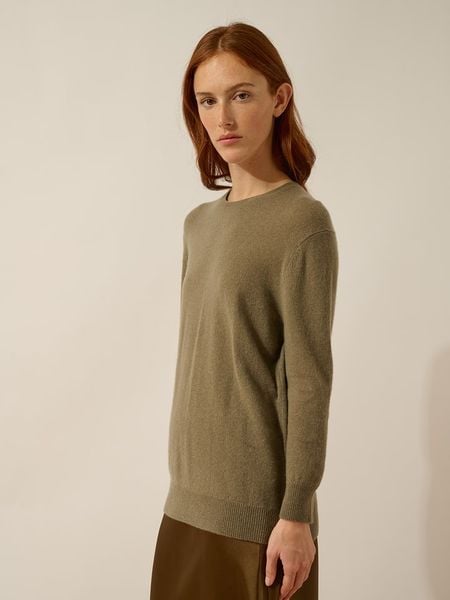 Just Cashmere Kaszmirowy sweter "Janice" w kolorze khaki rozmiar: XL. Brązowe swetry Just Cashmere, xl, bez wzorów, z kaszmiru, bez ramiączek. Za 369.99 zł.