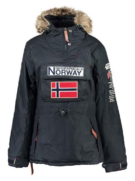 Geographical Norway Parka "Boomera" w kolorze granatowym rozmiar: M. Niebieskie parki Geographical Norway, m, z futra, bez kaptura. Za 156.24 zł.
