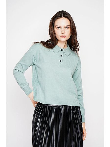 C& Jo Sweter w kolorze miętowym rozmiar: 40. Zielone swetry C& Jo, bez wzorów, bez ramiączek. Za 121.99 zł.