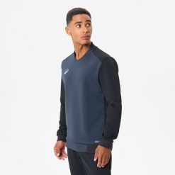 Bluza do piłki nożnej T100. Czarne bluzy KIPSTA, xs, bez wzorów, z elastanu, bez kaptura. W wyprzedaży za 44.99 zł.
