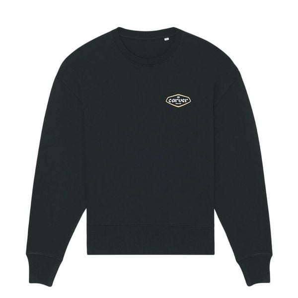Bluza - Crewneck lat 90. - Czarny - L - Carver. Czarne bluzy CARVER, l, bez wzorów, z bawełny, bez kaptura. Za 280.00 zł.