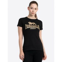 Koszulka damska Lonsdale Bantry. Czarne bluzki Lonsdale, bez wzorów, sportowe, bez kołnierzyka, bez ramiączek. Za 152.50 zł.