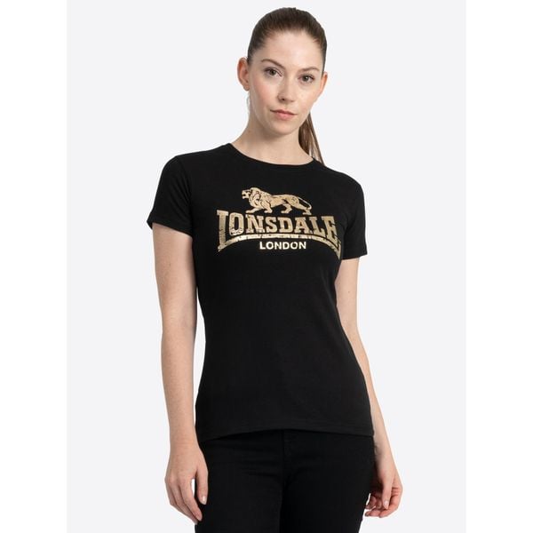 Koszulka damska Lonsdale Bantry. Czarne bluzki Lonsdale, bez wzorów, sportowe, bez kołnierzyka, bez ramiączek. Za 165.00 zł.