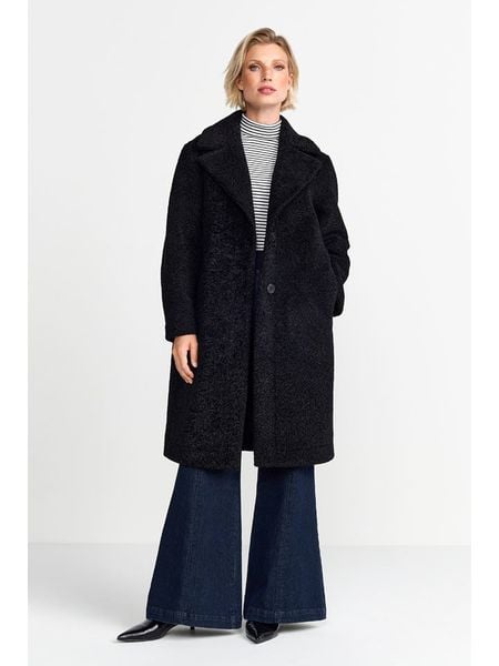 Rich&Royal Płaszcz pluszowy w kolorze czarnym rozmiar: 42. Czarne płaszcze Rich&Royal, bez wzorów, bez kaptura. Za 542.60 zł.