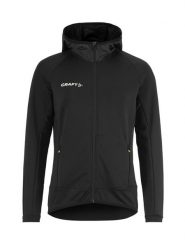 Craft Extend Full Zip W treningowa bluza czarna, dopasowany krój – Black. Czarne bluzy Craft, s, bez wzorów, z materiału, bez kaptura. Za 356.00 zł.