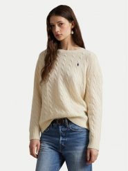 Polo Ralph Lauren Sweter 211971865001 Biały Slim Fit. Białe swetry Polo Ralph Lauren, m, bez wzorów, z wełny, bez ramiączek. Za 989.99 zł.