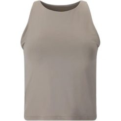Damski tank top Athlecia Rihal. Brązowe topy Athlecia, bez wzorów, bez kołnierzyka, bez ramiączek. Za 218.00 zł.