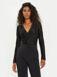 Guess Body Elizabeth W4BP52 KCGJ2 Czarny Slim Fit. Czarne body Guess, xs, z aplikacjami, z syntetyku. Za 159.99 zł.