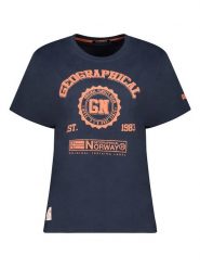 Geographical Norway Koszulka w kolorze granatowym rozmiar: M. Niebieskie bluzki Geographical Norway, m, bez wzorów, z bawełny, bez kołnierzyka, bez ramiączek. Za 70.24 zł.