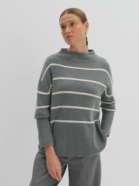 Someday Sweter "Tanalynn" w kolorze kremowo-szarym rozmiar: 38. Brązowe swetry someday., bez wzorów, bez ramiączek. Za 281.10 zł.