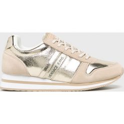 Versace Jeans - Buty. Żółte obuwie sportowe Versace Jeans, z jeansu, bez zapięcia. W wyprzedaży za 399.90 zł.