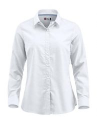 Clique Koszula Oxford Garland damska, 100% bawełna, easy care – white. Białe koszule CLIQUE, m, bez wzorów, z bawełny, klasyczne, bez kołnierzyka, bez ramiączek. Za 229.24 zł.