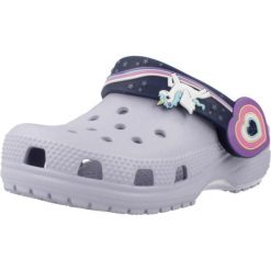Sandały CROCS CLASSIC LIGHTS Fioletowy. Czarne sandały Crocs, bez wzorów, z gumy, bez obcasa, bez zapięcia. Za 119.99 zł.