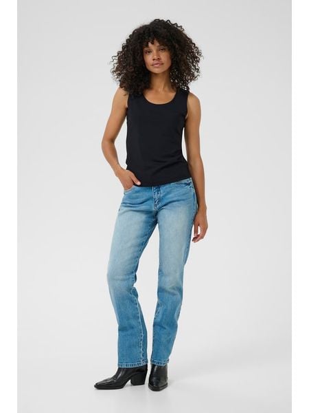 Kaffe Top w kolorze czarnym rozmiar: XXL. Czarne topy Kaffe, xxl, bez wzorów, bez kołnierzyka, bez ramiączek. Za 87.40 zł.