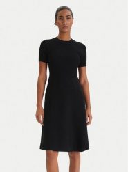 Armani Exchange Sukienka dzianinowa XW001885 AF10352 Czarny Regular Fit. Czarne sukienki Armani Exchange, m, bez wzorów, z dzianiny, bez kołnierzyka, bez ramiączek. Za 759.99 zł.