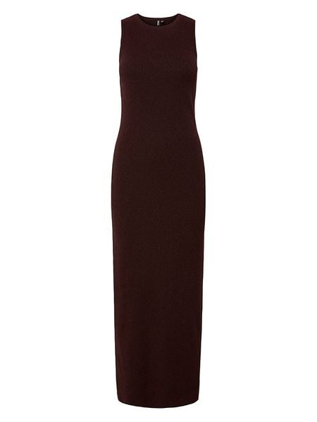 Pieces Sukienka dzianinowa w kolorze czerwonym rozmiar: L. Czerwone sukienki Pieces, l, bez wzorów, z dzianiny, bez kołnierzyka, bez ramiączek, maxi. Za 96.14 zł.