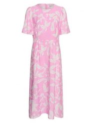 Kaffe Sukienka w kolorze jasnoróżowo-białym rozmiar: 34. Różowe sukienki Kaffe, na co dzień, bez wzorów, bez kołnierzyka, bez ramiączek, midi, proste. Za 208.99 zł.