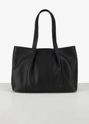 Torba typu shopper ze skóry. Czarne shopper bonprix, bez wzorów, ze skóry, bez dodatków. Za 239.99 zł.