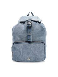 Calvin Klein Plecak Denim Luna Mini Flap Backpack LV04F3216G Błękitny. Niebieskie plecaki Calvin Klein, bez wzorów, z denimu. Za 569.99 zł.
