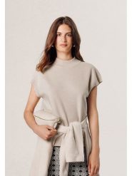 Rodier Bezrękawnik w kolorze beżowym rozmiar: M. Brązowe swetry Rodier, m, bez wzorów, z wełny, bez ramiączek. Za 208.99 zł.